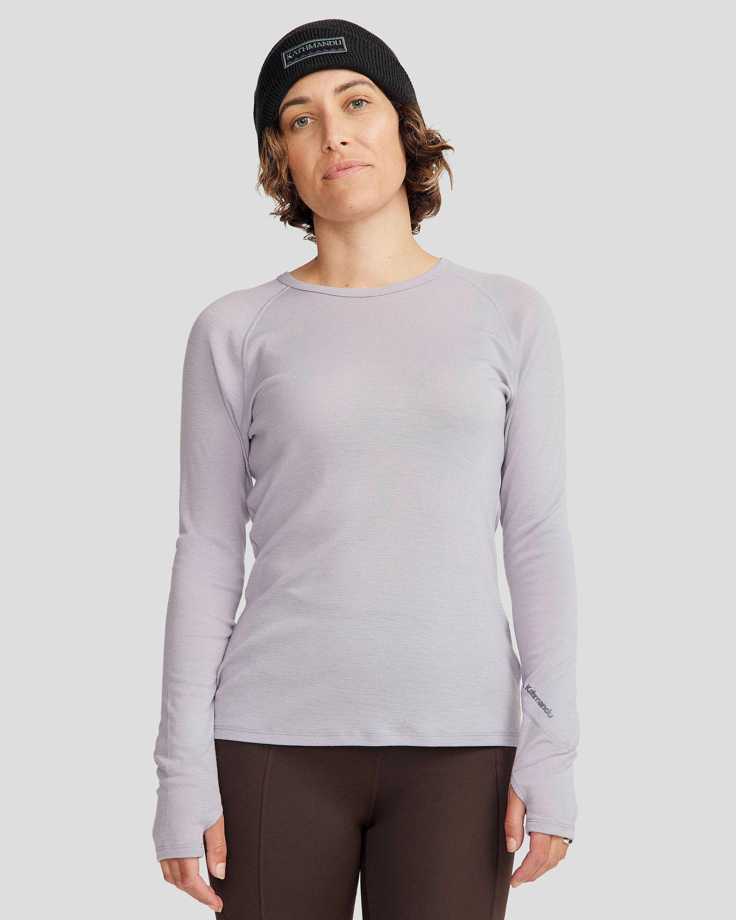 MustHave Items Shop Hot Picks Women'S Kmdmerino Baselayer Long Sleeve Top - Light Haze