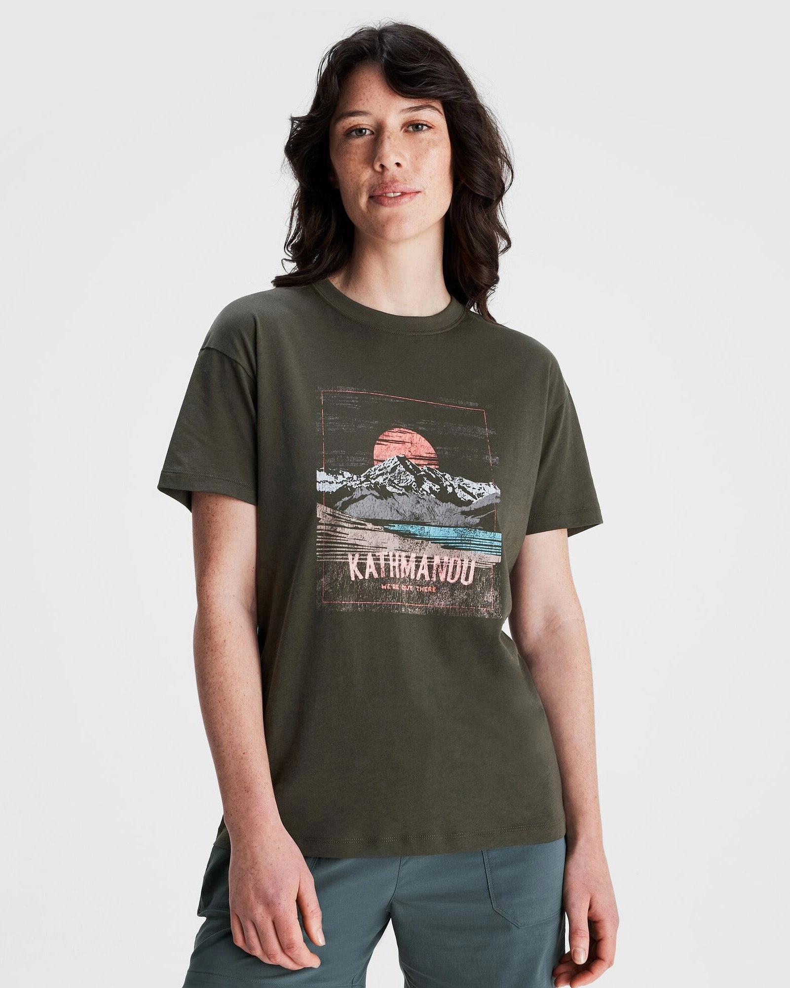 Big Savings Alert Clearance Steal Today Women'S Mt Cook Organic Cotton T-Shirt - Dark Moss