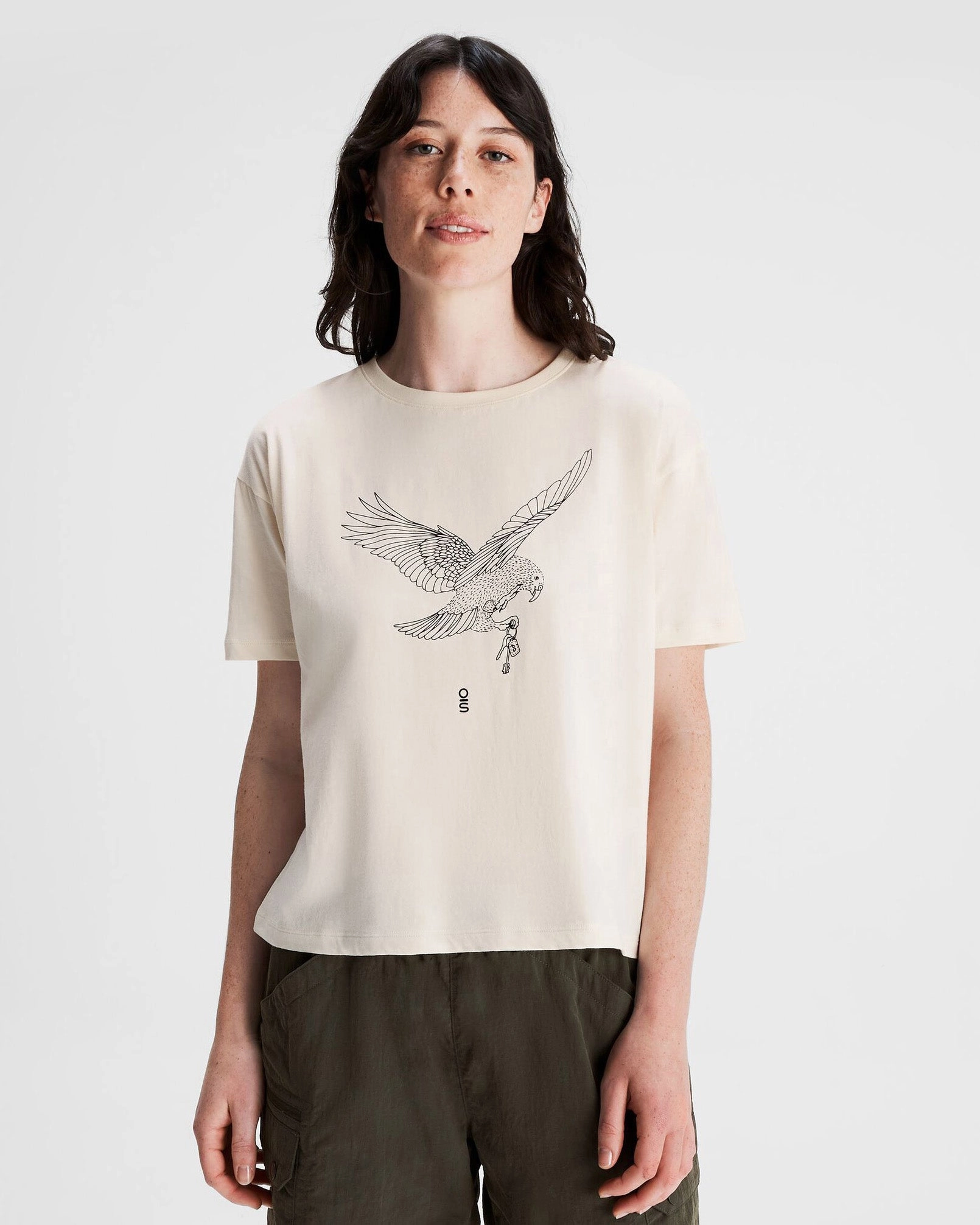 Women'S O.Smither Organic Cotton T-Shirt - Natural Shop Grab Savings