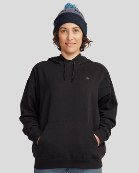Today Only Offer Hot Savings Alert Women'S Peak Badge Relaxed Hoodie - Black Stingray