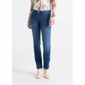 Women'S Performance Denim Mid Rise Slim Straight - 30" Inseam Save Big Today