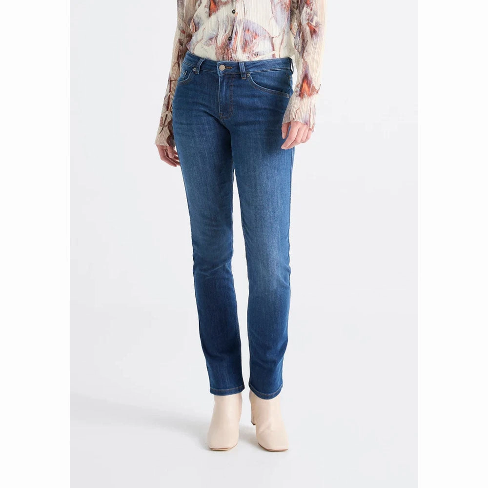 Women'S Performance Denim Mid Rise Slim Straight - 30" Inseam Save Big Today