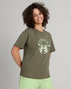 Todays Special Savings Limited Time Sale Women'S Retro Sunset Organic Cotton T-Shirt - Beech