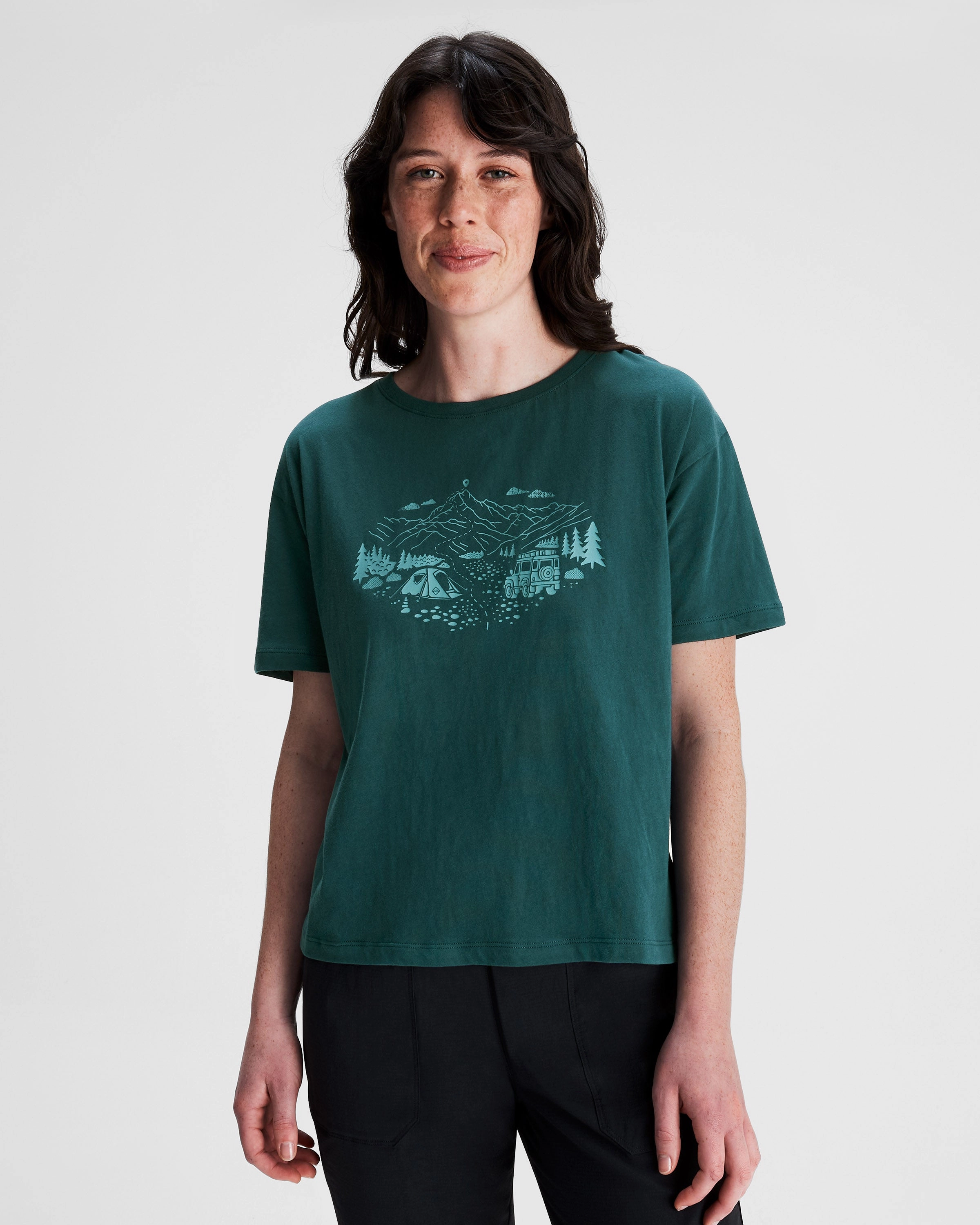 Todays Trending Deals Online Exclusive Deal Women'S Ridgeline Organic Cotton T-Shirt - Deep Lagoon