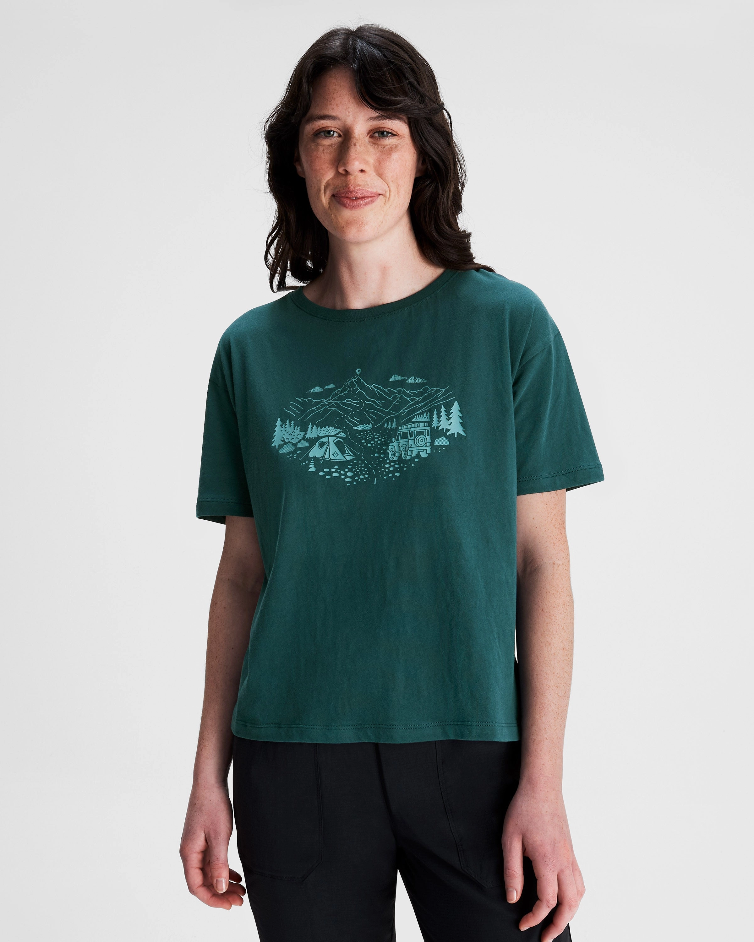 Women'S Ridgeline Organic Cotton T-Shirt - Deep Lagoon Flash Discount Today
