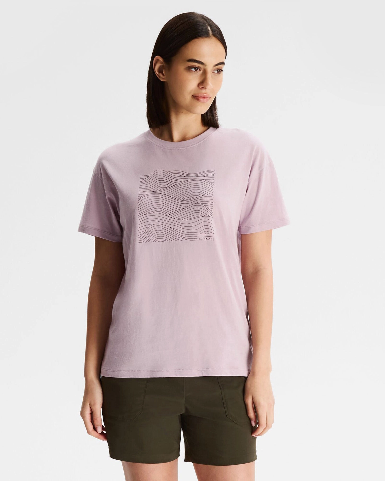 Women'S Ripple Organic Cotton T-Shirt - Lupin Field Dont Miss Todays Deal