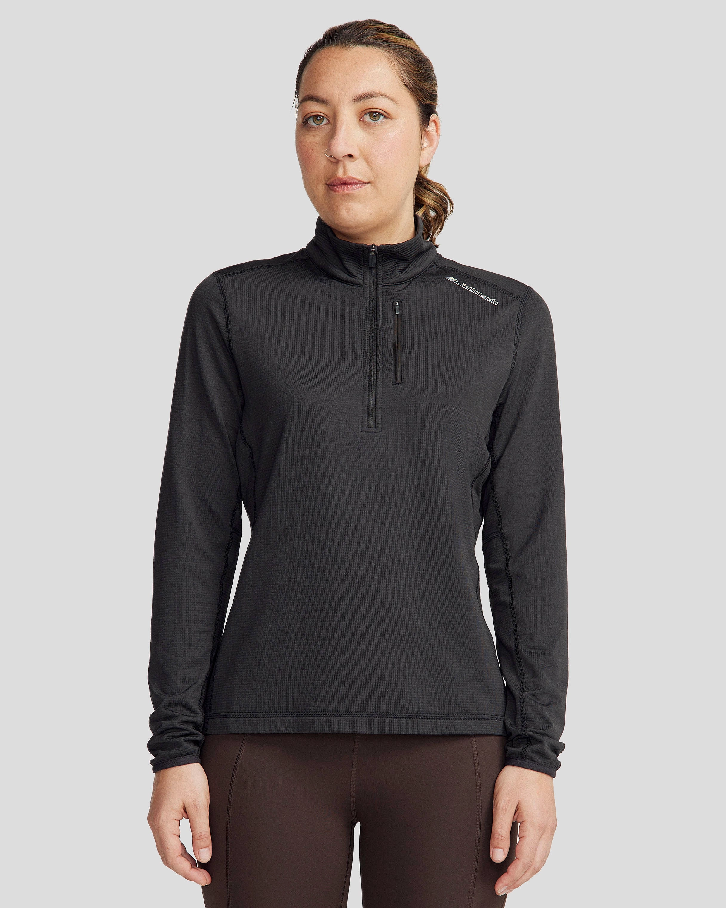 Women'S Seeker Fleece  Zip Pullover - Black Stingray Mega Hot Offer