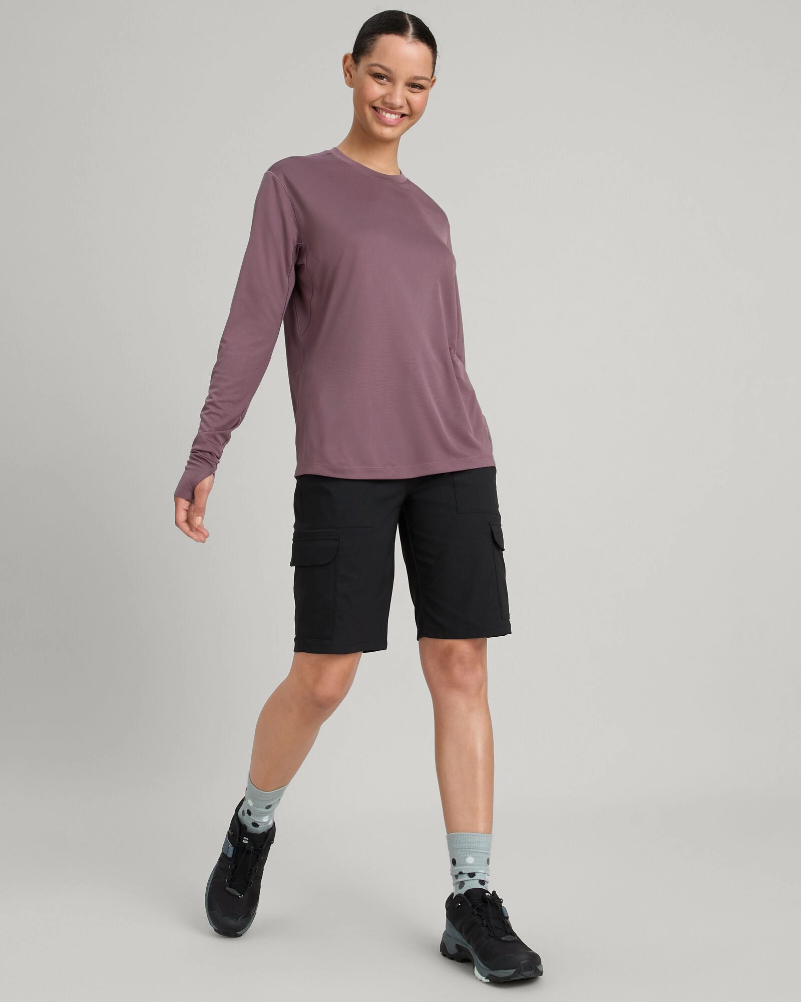 Grab Todays Deal Women'S Sun-Stopper Long Sleeve Top - Storm Cloud