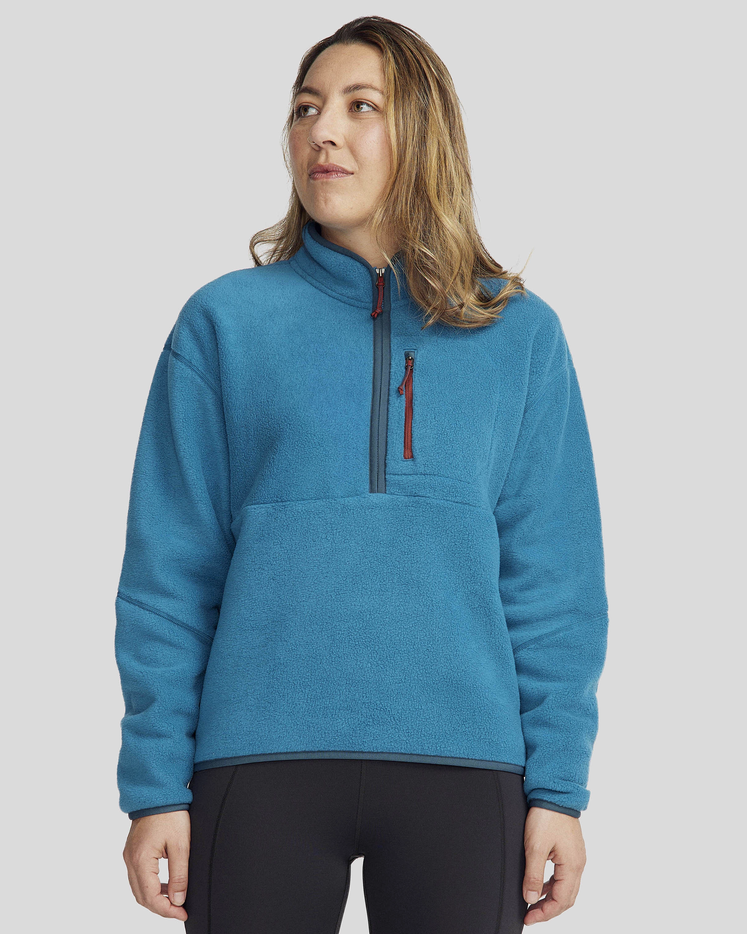 Grab It Now Women'S Trailhead Fleece 1/4 Zip Pullover - Dark Eddy