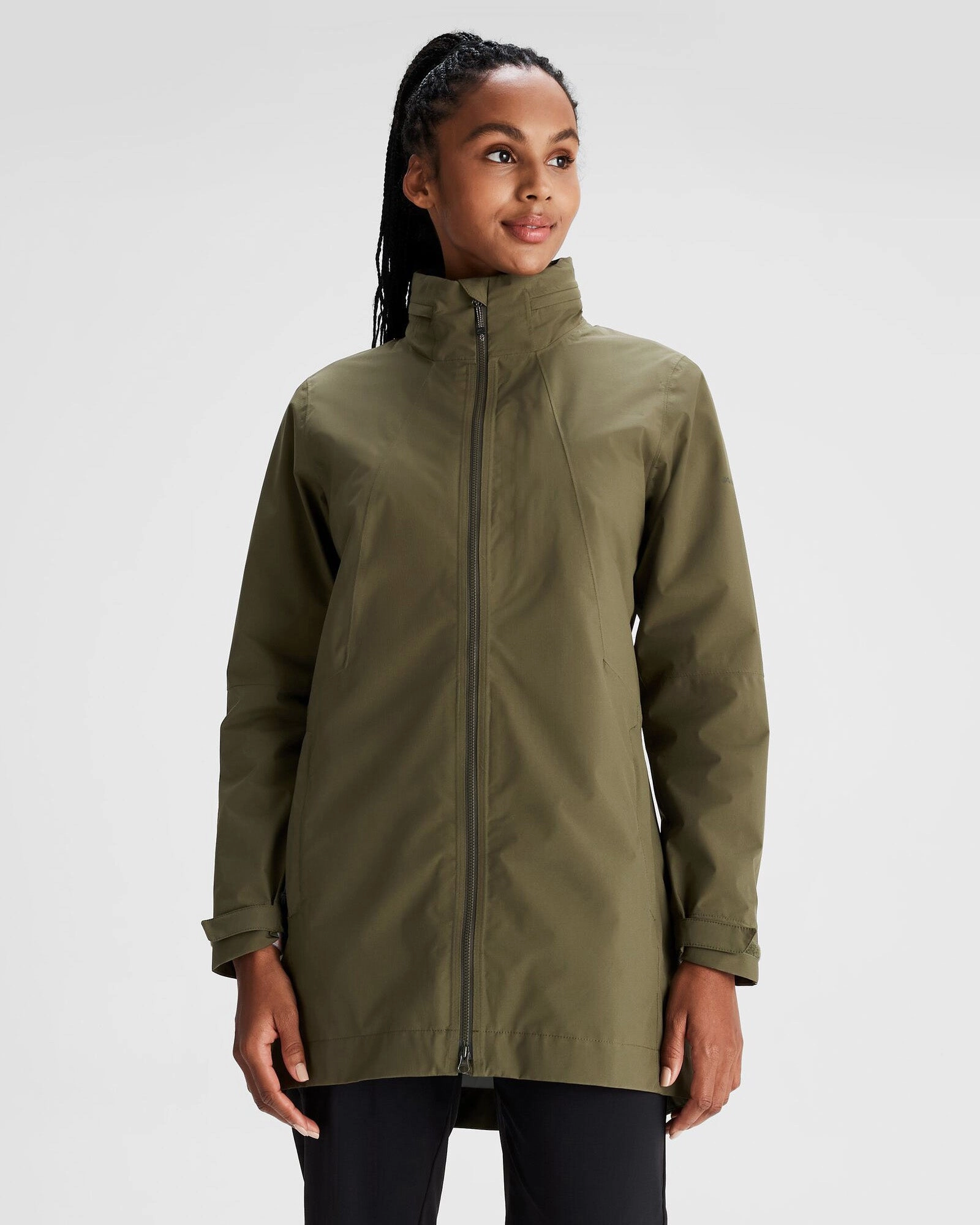 Flash Discount Today Women'S Trailhead Stretch 2.5-Layer Rain Parka - Light Moss