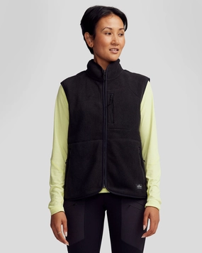 Dont Wait Save WomenS Trailhead Fleece Vest - Black Stingray