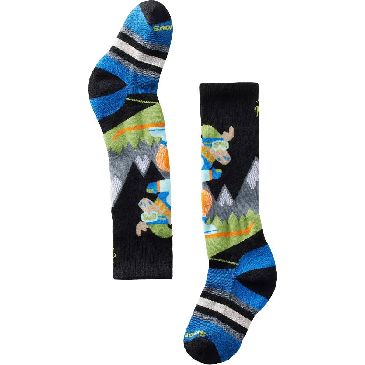 Youth Wintersport Full Cushion Mountain Moose Pattern Over The Calf Socks Mega Discount Today Instant Discount